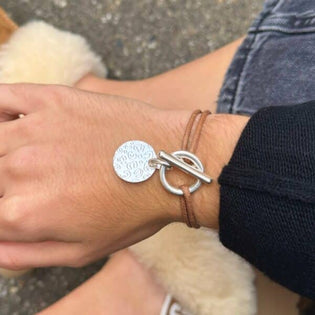 Bracelet argenté pendentif léopard cordon coloré Musardise 