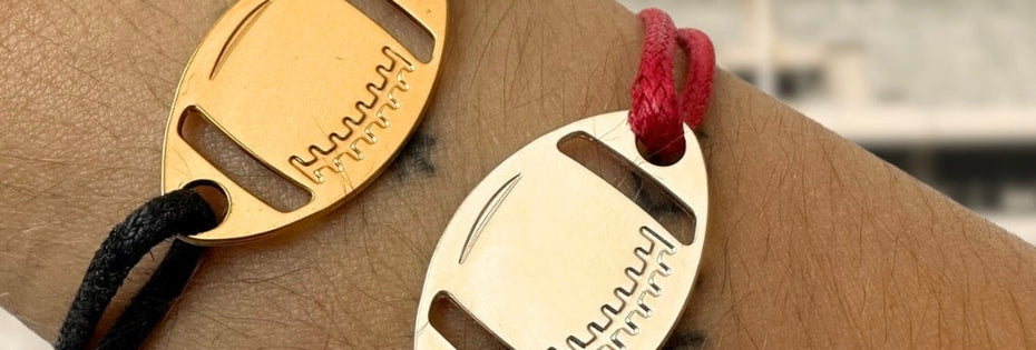 Bracelet cordon rugby 