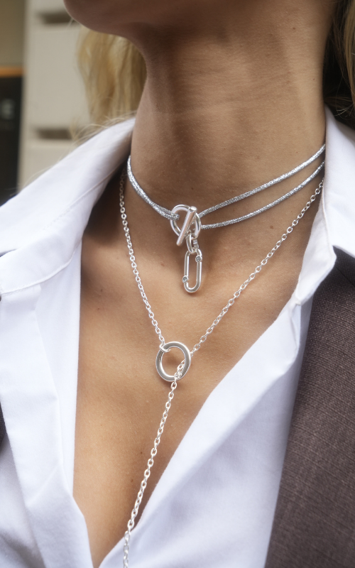 Collier Attache Ricky Strass