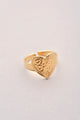 Bague coeur Sauvage dorée