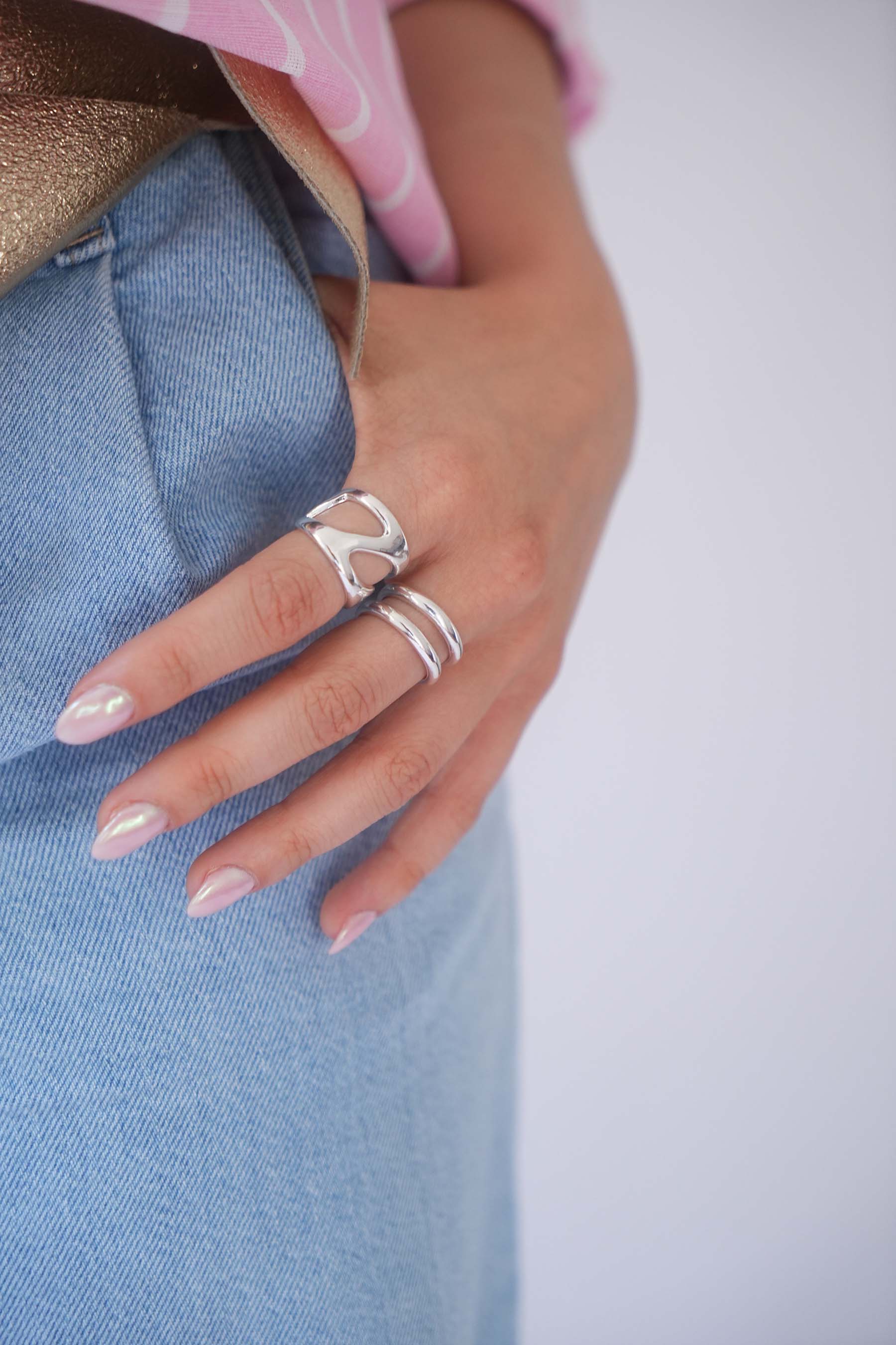 Bague argentée Dune