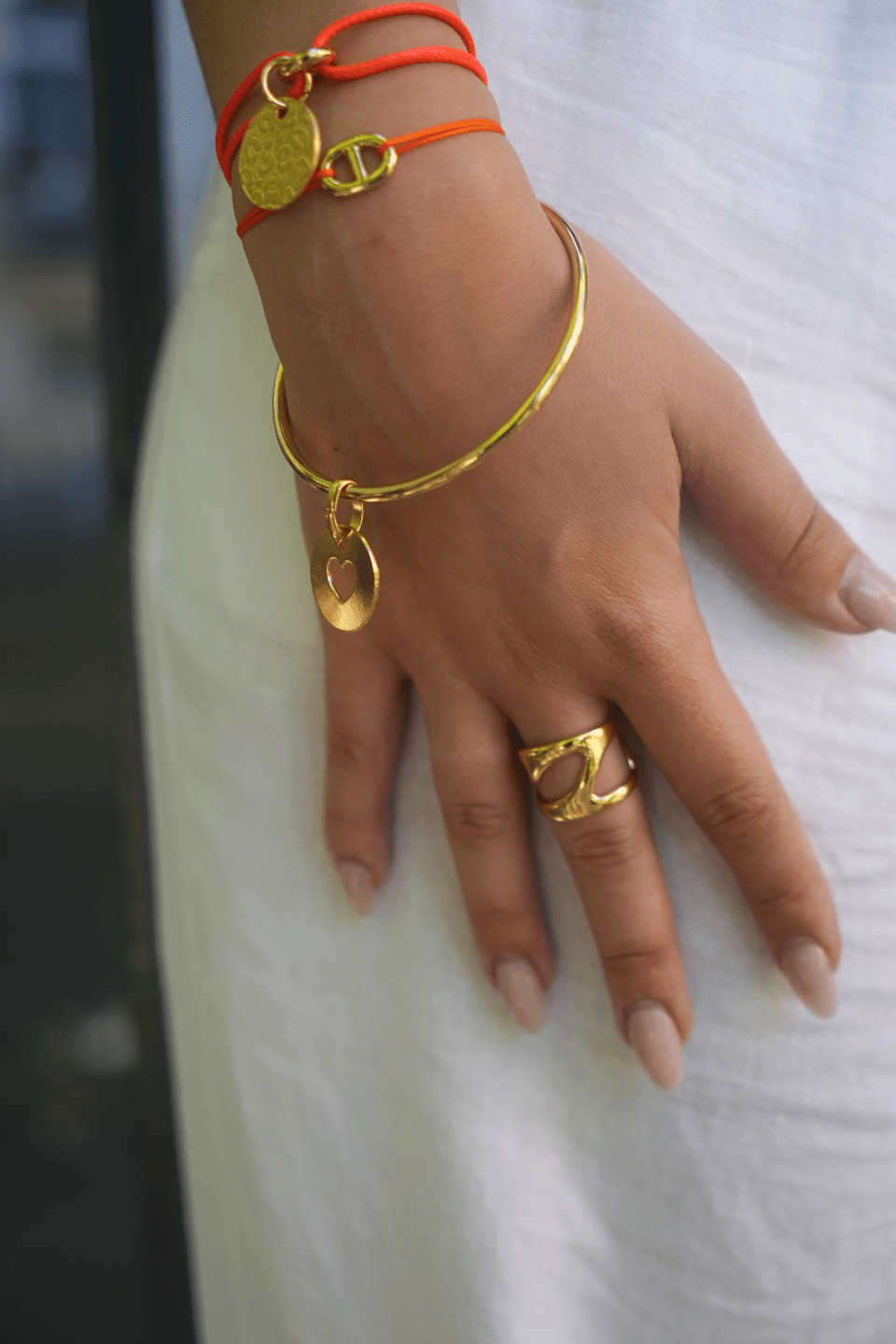 Bague dorée Dune