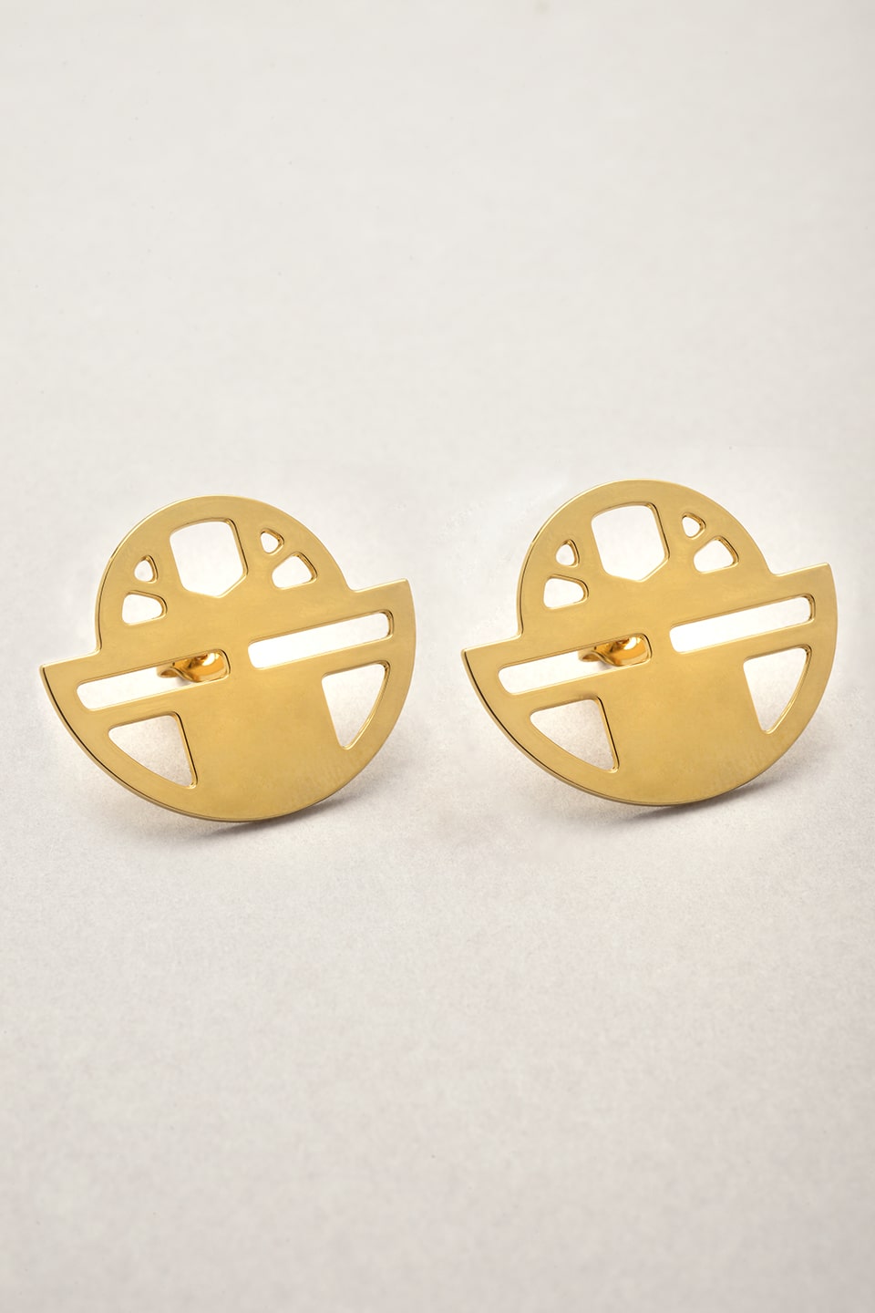 Les boucles d'oreilles Vizir en version dorées de Musardise