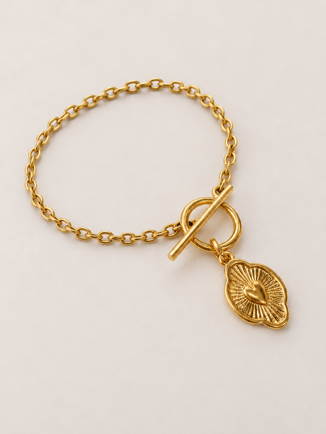 Bracelet Lou chaîne coeur Boheme doré