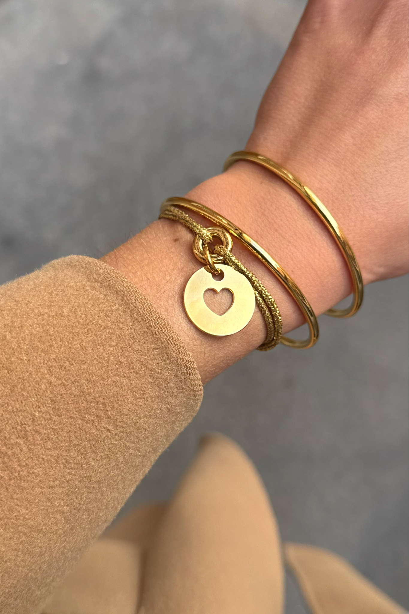 Bracelet Liv médaille Coeur doré