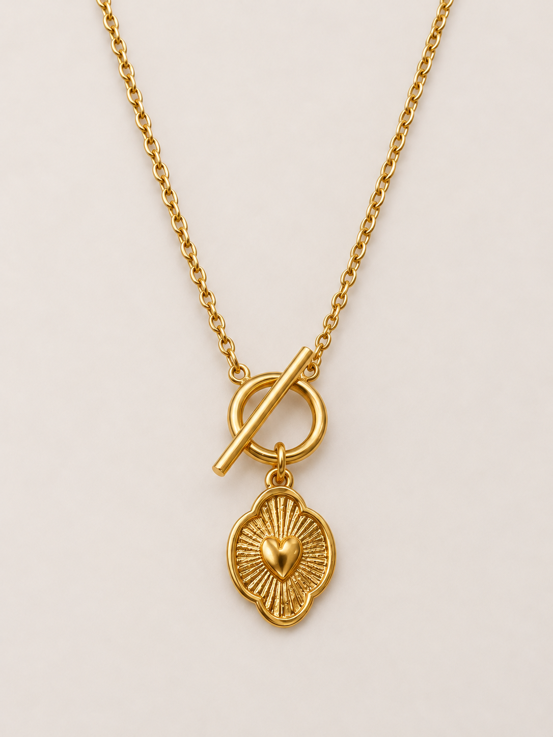Collier Lou chaîne coeur Bohème doré