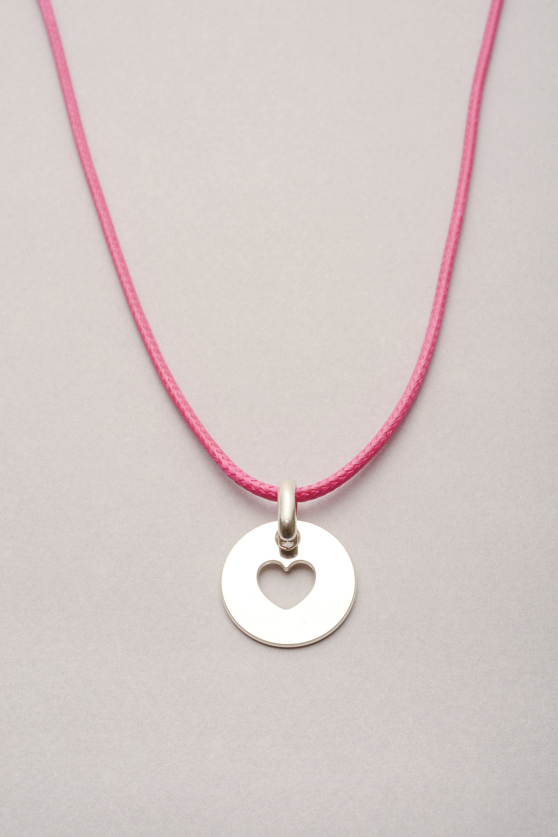 Collier médaille Coeur argenté