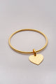 Jonc pendentif coeur Sauvage doré