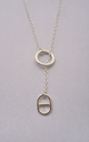 Collier sautoir maille Marine argenté Daya