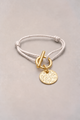 Bracelet attache léopard doré