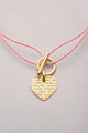 Collier attache pendentif cœur je t'aime doré