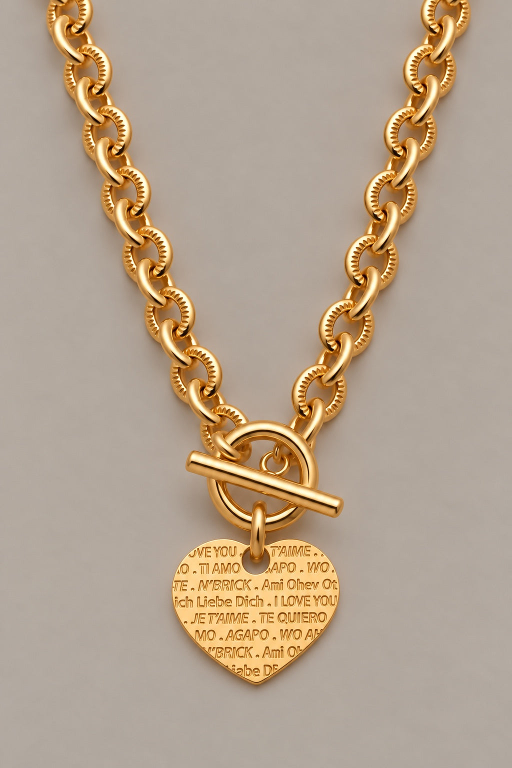 Collier Scarlett cœur je t’aime doré Musardise